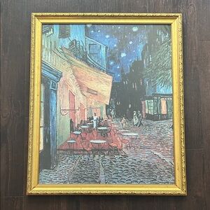 Café Terrace at Night framed print